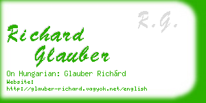 richard glauber business card