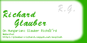 richard glauber business card